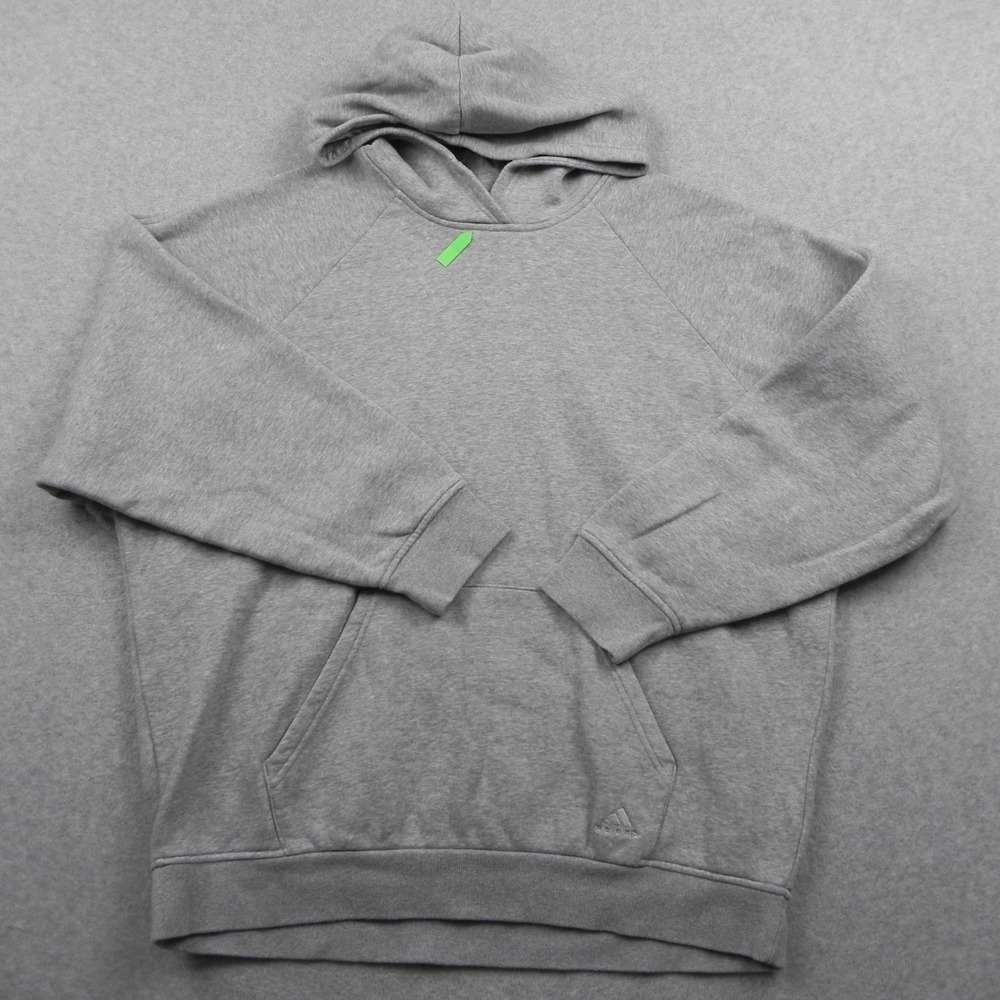 Adidas Hoodie Womens L Gray Pullover ALL SZN Fleece Sweatshirt Activewear Pocket